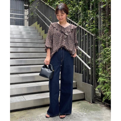 スローブ イエナ SLOBE IENA Levi’s/リーバイス SLOBE別注 CINCH WIDE LEG デニムパンツ（ネイビー）｜詳細画像