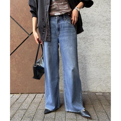 スローブ イエナ SLOBE IENA Levi’s/リーバイス SLOBE別注 CINCH WIDE LEG デニムパンツ（ネイビー）｜詳細画像