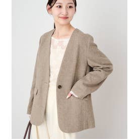 専用　SLOBE IÉNA ツイード　ノーカラージャケット スローブ イエナ SLOBE IENA 《予約》セミツイードノーカラー