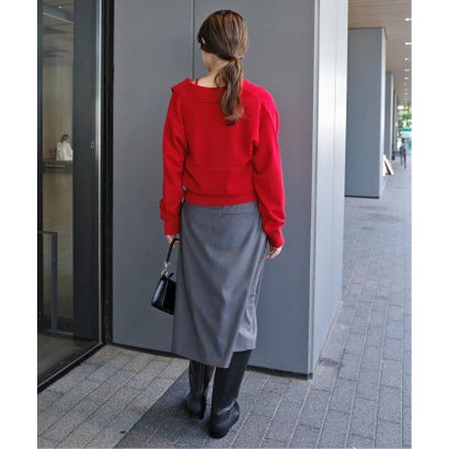 スローブ イエナ SLOBE IENA 《追加予約》crinkle crinkle crinkle slow off knit top CC-5038 （レッド）｜詳細画像