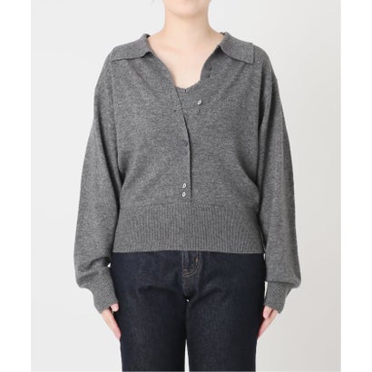 スローブ イエナ SLOBE IENA 《追加予約》crinkle crinkle crinkle slow off knit top CC-5038 （レッド）｜詳細画像