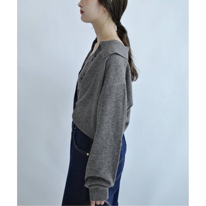 スローブ イエナ SLOBE IENA 《追加予約》crinkle crinkle crinkle slow off knit top CC-5038 （レッド）｜詳細画像