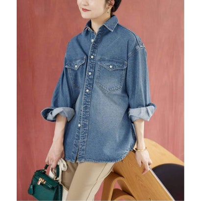 《WEB限定/追加2》LE DENIM BDUデニムシャツ （ブルー A）｜詳細画像