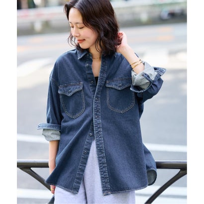 《WEB限定/追加2》LE DENIM BDUデニムシャツ （ネイビー）｜詳細画像