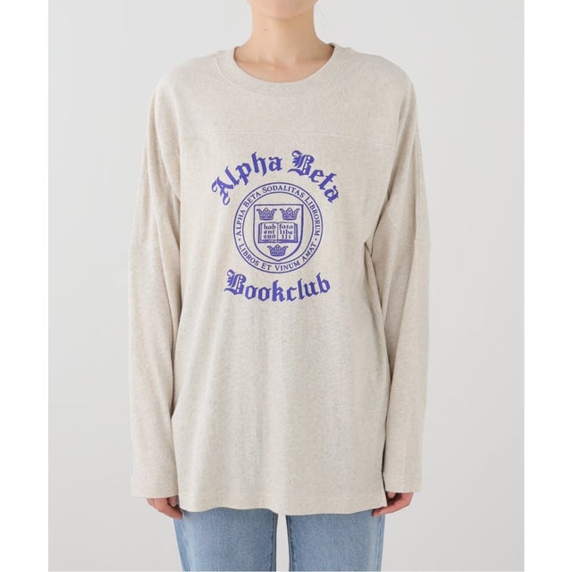 BOOK CLUB/ブッククラブ ガーゼジャージーロンTEE （グレーA）