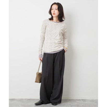 スローブ イエナ SLOBE IENA 《追加3》miller SLOBE別注 SHEER RIB クルーネック（グレーB）｜詳細画像