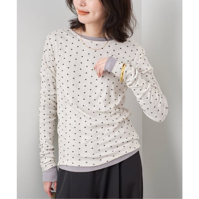 《追加3》miller SLOBE別注 SHEER RIB クルーネック（ナチュラル）