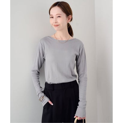 スローブ イエナ SLOBE IENA 《追加3》miller SLOBE別注 SHEER RIB クルーネック（ホワイト）｜詳細画像