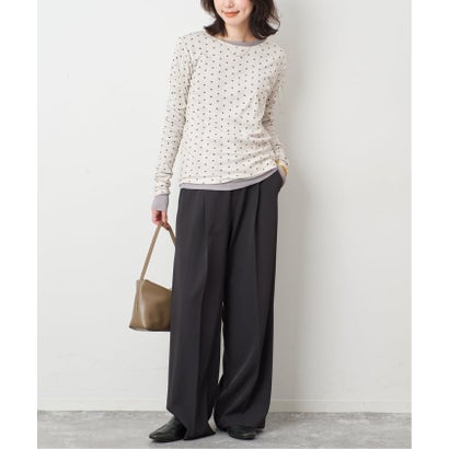 スローブ イエナ SLOBE IENA 《追加3》miller SLOBE別注 SHEER RIB クルーネック（ホワイト）｜詳細画像