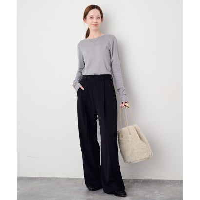 スローブ イエナ SLOBE IENA 《追加3》miller SLOBE別注 SHEER RIB クルーネック（レッド）｜詳細画像