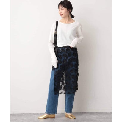 スローブ イエナ SLOBE IENA 《追加3》miller SLOBE別注 SHEER RIB クルーネック（レッド）｜詳細画像