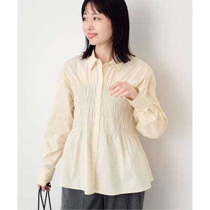 スローブ イエナ SLOBE IENA シャーリングシャツ （ネイビー）｜詳細画像