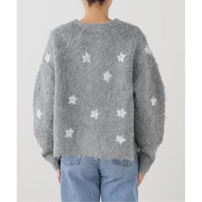 スローブ イエナ SLOBE IENA crinkle crinkle crinkle shaggy beads knit jacket CC-5033 （グレーB）｜詳細画像