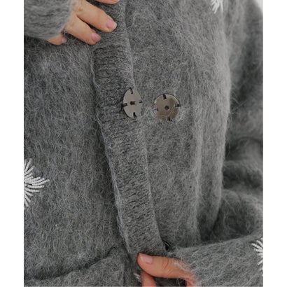 スローブ イエナ SLOBE IENA crinkle crinkle crinkle shaggy beads knit jacket CC-5033 （グレーB）｜詳細画像