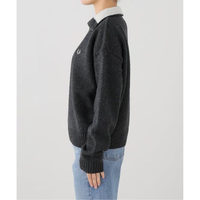 スローブ イエナ SLOBE IENA FRED PERRY/フレッドペリー ハーフジップニット K3142 （グレー）｜詳細画像