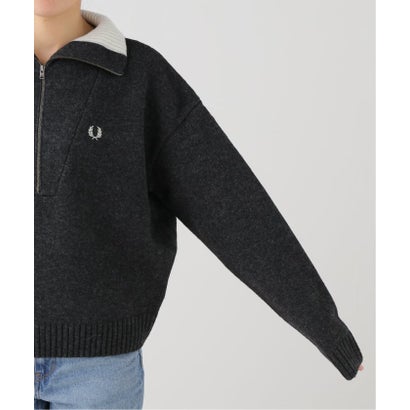 スローブ イエナ SLOBE IENA FRED PERRY/フレッドペリー ハーフジップニット K3142 （グレー）｜詳細画像