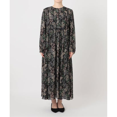 《WEB限定/追加3予約》FLOWER PRINT ワンピース （ブラック）｜詳細画像