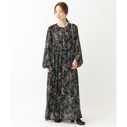 《WEB限定/追加3予約》FLOWER PRINT ワンピース （ブラック）｜詳細画像