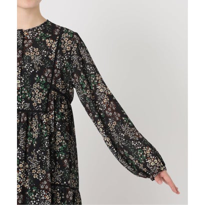 《WEB限定/追加3予約》FLOWER PRINT ワンピース （ブラック）｜詳細画像