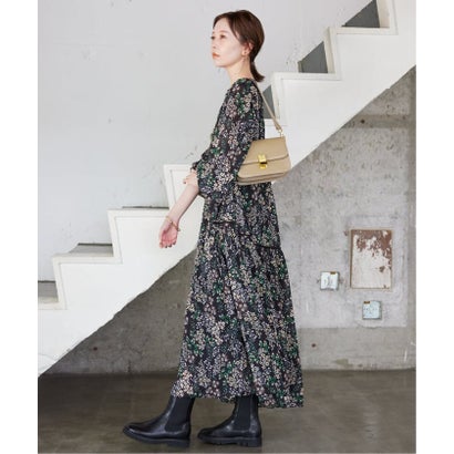 《WEB限定/追加3予約》FLOWER PRINT ワンピース （ブラック）｜詳細画像