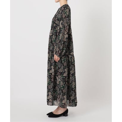 《WEB限定/追加3予約》FLOWER PRINT ワンピース （ブラック）｜詳細画像