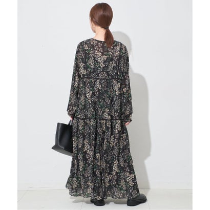 《WEB限定/追加3予約》FLOWER PRINT ワンピース （ブラック）｜詳細画像