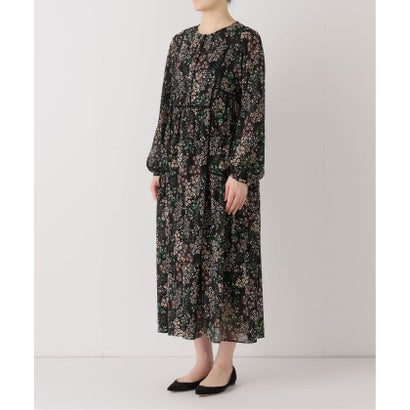 《WEB限定/追加3予約》FLOWER PRINT ワンピース （ブラック）｜詳細画像