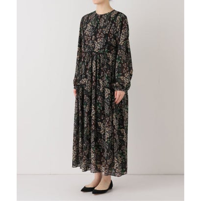 《WEB限定/追加3予約》FLOWER PRINT ワンピース （ブラック）｜詳細画像