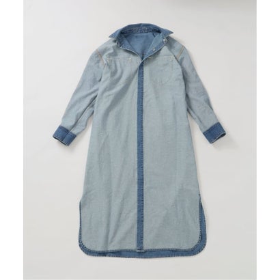 《WEB限定/シリーズあり/追加予約》LEDENIM BDU デニムシャツワンピース （ブルー A）｜詳細画像