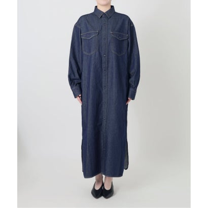 《WEB限定/シリーズあり/追加予約》LEDENIM BDU デニムシャツワンピース （ブルー A）｜詳細画像