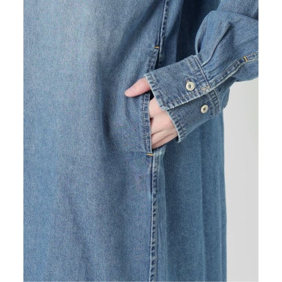 《WEB限定/シリーズあり/追加予約》LEDENIM BDU デニムシャツワンピース （ブルー A）｜詳細画像