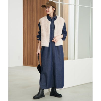 《WEB限定/シリーズあり/追加予約》LEDENIM BDU デニムシャツワンピース （ブルー A）｜詳細画像