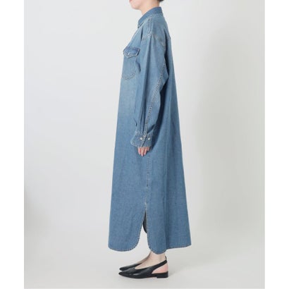 《WEB限定/シリーズあり/追加予約》LEDENIM BDU デニムシャツワンピース （ネイビー）｜詳細画像