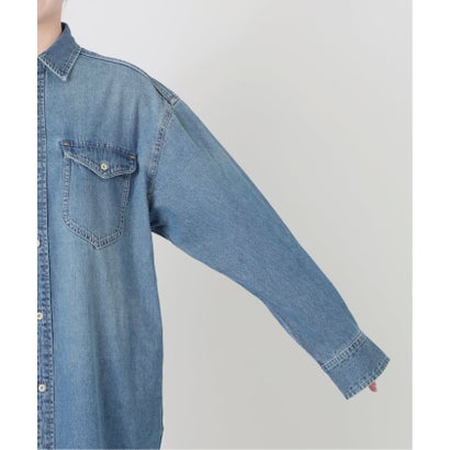 《WEB限定/シリーズあり/追加予約》LEDENIM BDU デニムシャツワンピース （ネイビー）｜詳細画像