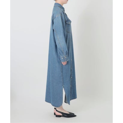《WEB限定/シリーズあり/追加予約》LEDENIM BDU デニムシャツワンピース （ネイビー）｜詳細画像