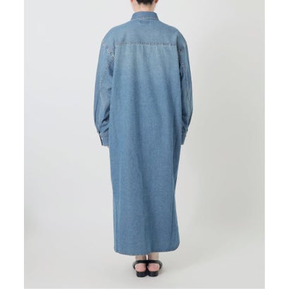 《WEB限定/シリーズあり/追加予約》LEDENIM BDU デニムシャツワンピース （ネイビー）｜詳細画像