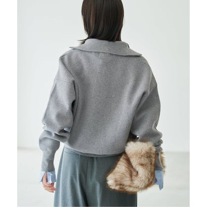スローブ イエナ SLOBE IENA 《追加予約》ハーフジッププルオーバー （グレーA）｜詳細画像