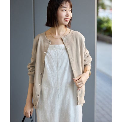 《WEB限定カラーあり/追加5予約》ダブルフェイスジャージースナップカーディガン （カーキ）｜詳細画像