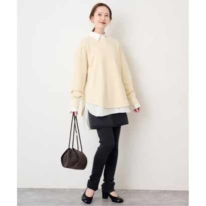 ピグメントラウンドヘムスウェット （ナチュラル）｜詳細画像