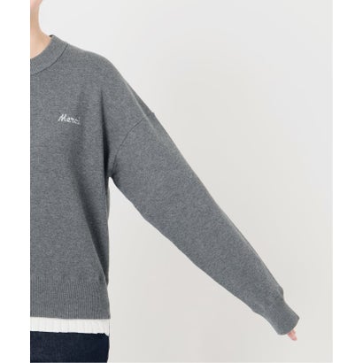 スローブ イエナ SLOBE IENA 《予約》ヘムプリーツロゴニット （ベージュ）｜詳細画像