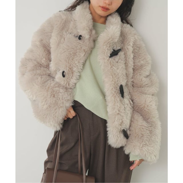 《予約》VEGAN CODE/ ヴィーガンコード SLOBE別注 ダッフルファーコート BJ20683 （グレーB）