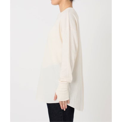 《追加予約》HANES/ヘインズ SLOBE別注 ヘンリーネックワッフル ロンTEE （グレー）｜詳細画像