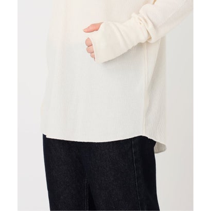 《追加予約》HANES/ヘインズ SLOBE別注 ヘンリーネックワッフル ロンTEE （レッド）｜詳細画像