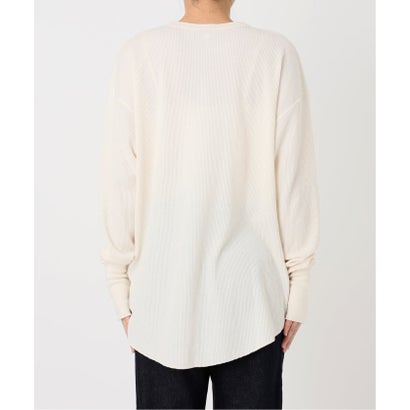 《追加予約》HANES/ヘインズ SLOBE別注 ヘンリーネックワッフル ロンTEE （レッド）｜詳細画像