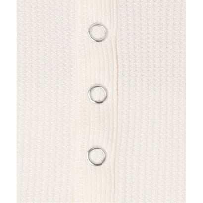 《追加予約》HANES/ヘインズ SLOBE別注 ヘンリーネックワッフル ロンTEE （レッド）｜詳細画像