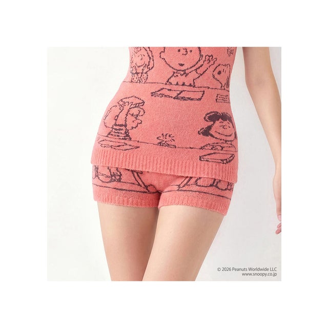 Warmer SNOOPY G083 ニットパンツ(M-LL) G083 KPT （レッド）