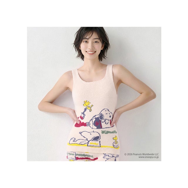 Warmer SNOOPY G083 袖なしトップ(M-LL) G083 Top （ミックス）