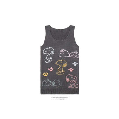 スロギー Warmer SNOOPY G083 袖なしトップ(M-LL) sloggi G083 Top （グレー）｜詳細画像