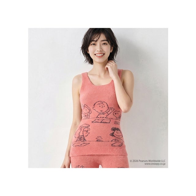 Warmer SNOOPY G083 袖なしトップ(M-LL) G083 Top （レッド）
