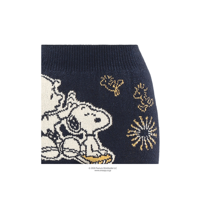 スロギー Warmer SNOOPY G083 9分丈ニットパンツ(M-LL) sloggi G083 KPT(9) （ブルー）｜詳細画像